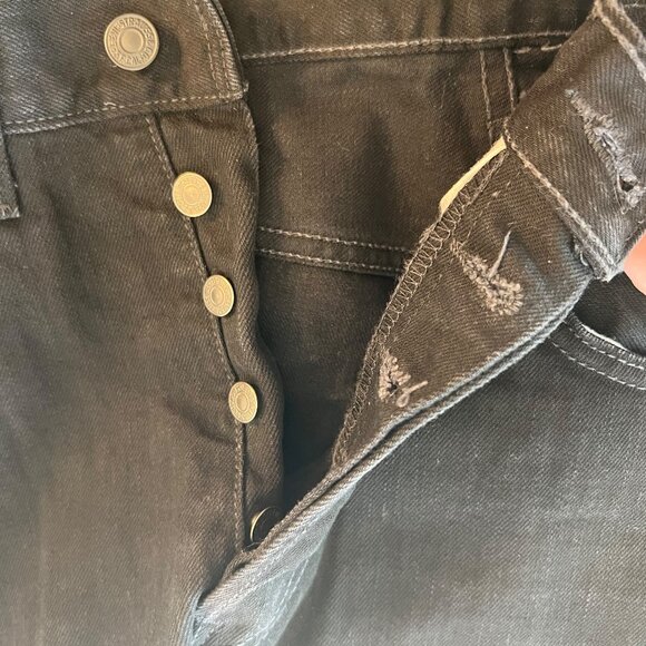 Levi's 501 Original Fit Button Fly Straight Leg Jeans in Black | 32 x 30 - Picture 13 of 13
